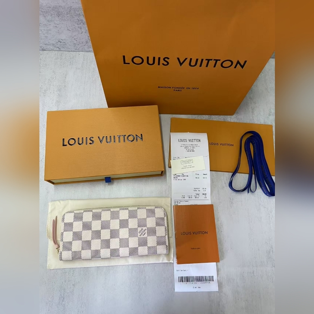 Louis Vuitton Clemence Wallet Damier Azur